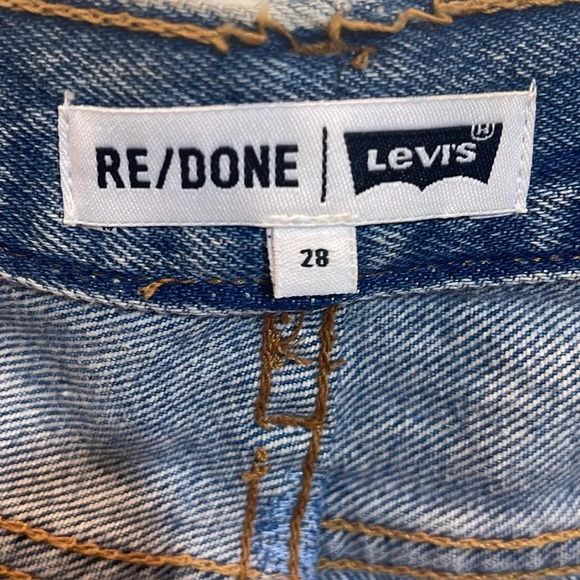 RE/DONE Levi's High Rise Denim Skirt 28 - Picture 5 of 11